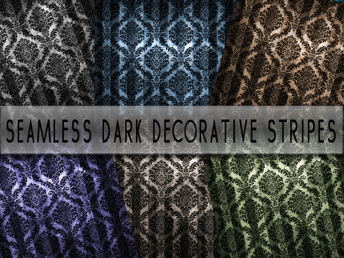 FULL PERM Seamless Dark Decorative Striped Textures