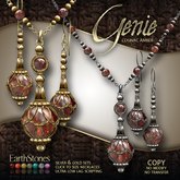 EarthStones Genie Jewelry Sets - Cognac Amber