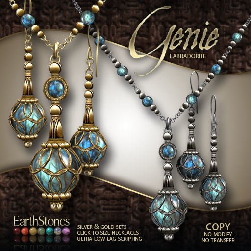 EarthStones Genie Jewelry Sets - Labradorite