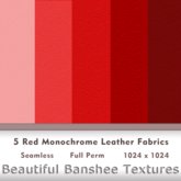 *BBT* 5 Red Monochrome Leather BOXED