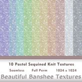 *BBT* BOXED 10 Pastel Sequined Knit Textures