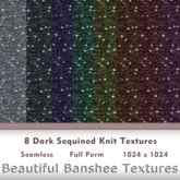 *BBT* BOXED 8 Dark Sequined Knit Textures