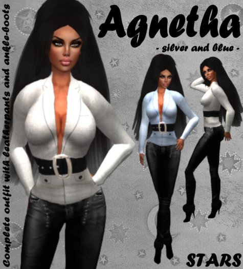 STARS - Agnetha -leather and linen-