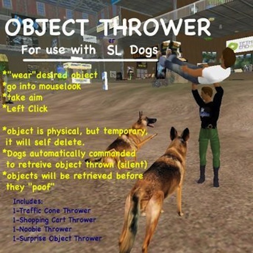Toy Thrower usable with Dogs