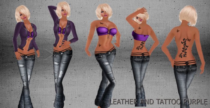 LEATHER AND TATTOO PURPLE