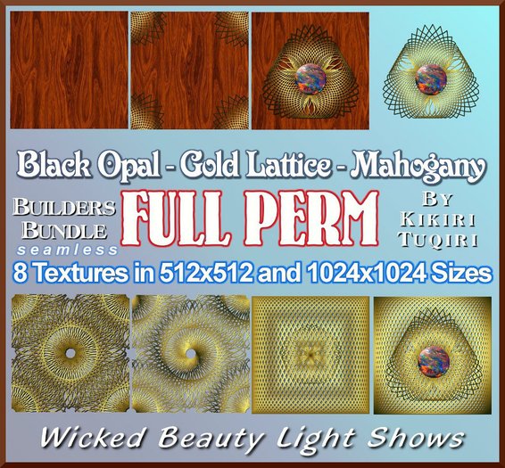 Black Opal & Gold Textures