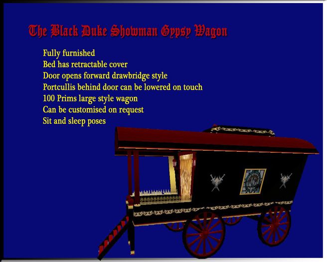 The Black Duke Showman Gypsy Wagon