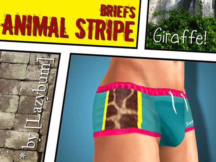 [Lazybum] Animal Stripe Giraffe Briefs