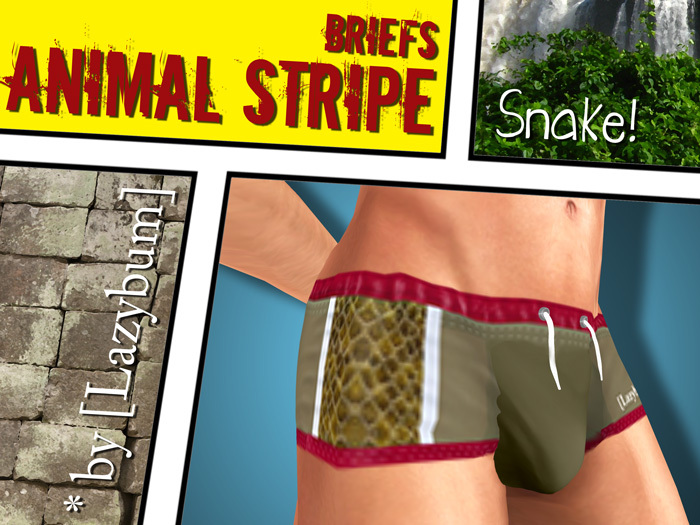 [Lazybum] Animal Stripe Snake Briefs