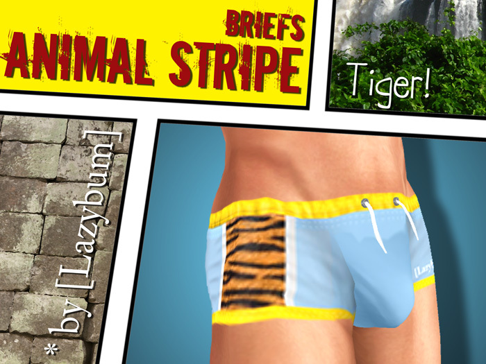 [Lazybum] Animal Stripe Tiger Briefs