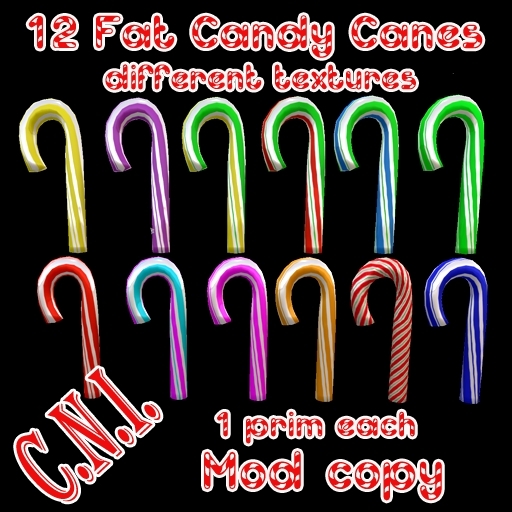 12 Christmas candy canes