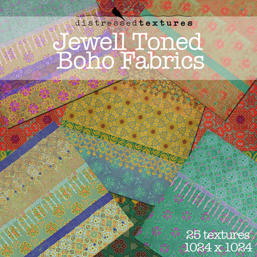 [D] Jewell Toned Boho Fabric Textures
