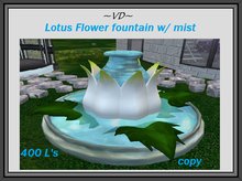 ~VD~ Lotus Flower fountain w/ mist