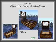 ~VD~ Wagon Wheel Horse Auction Display boxed