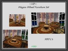 ~VD~ Wagon Wheel Furniture Set boxed