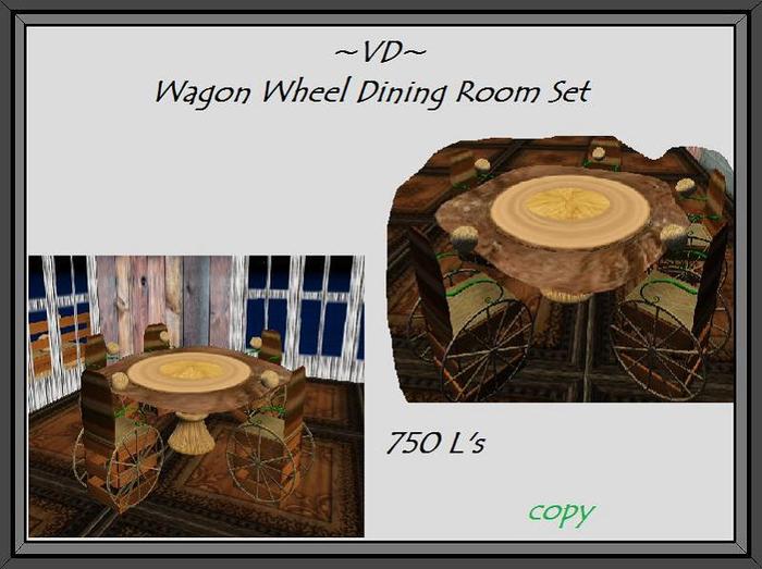 ~VD~ Wagon Wheel Dining Room Set