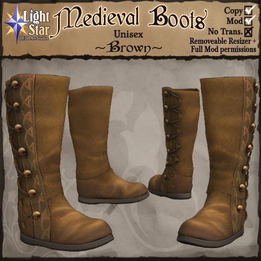 *LightStar - Medieval Boots-Brown