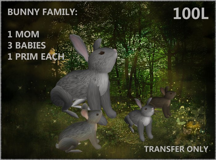 Second Life Marketplace - [HW] Bunny Family of 4 (MP) *REDUCED*