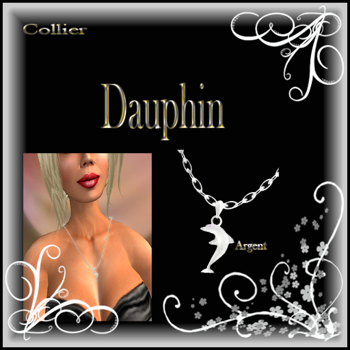 CHAINE PENDENTIF DAUPHIN ARGENT