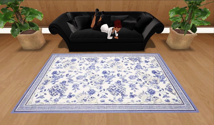 China-Blue Foral Rug