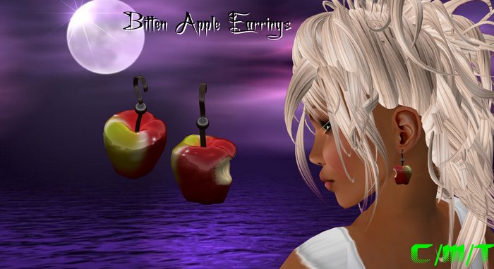 Bitten Apple Earrings Boxed