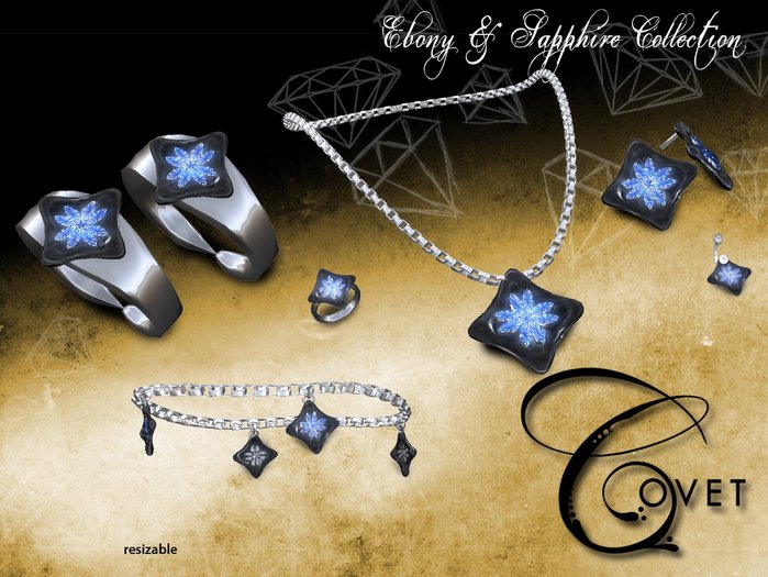 {Covet} Ebony & Sapphires Collection