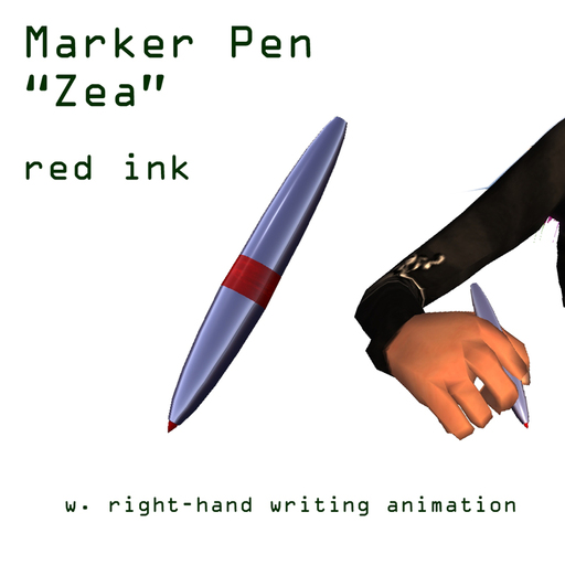 Marker Pen Zea red ink - w. writing animation