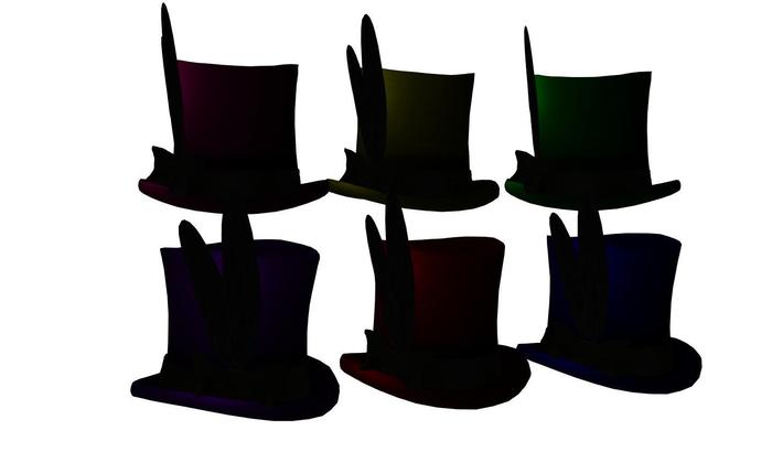 Gothic Ultra Dark Mini Top Hat Set