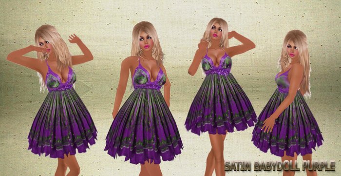 SATIN BABYDOLL PURPLE