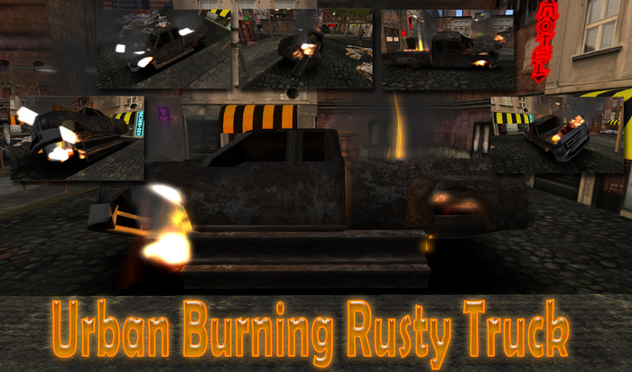 Urban Burning Rusty Truck (Boxed)