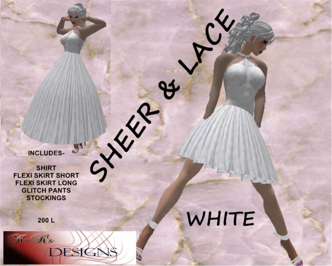 Sheer & Lace White