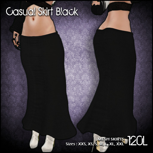 [ SAKIDE ] Casual Skirt MESH Black