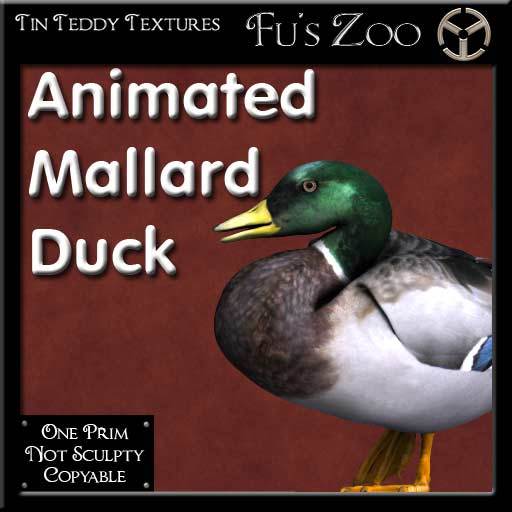 *TT* 1 Prim Animated Sleepy Mallard Duck