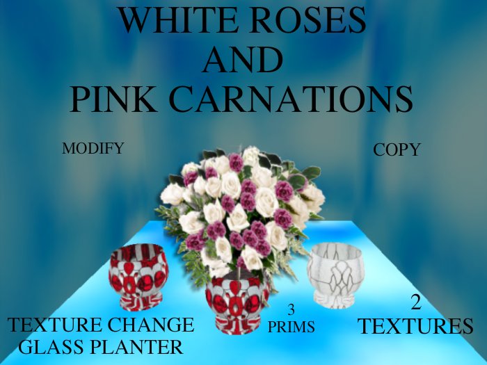 White Roses and Pink Carnations