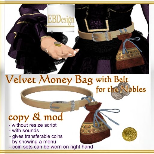 EBDesign - Velvet Money Bag for the Nobles