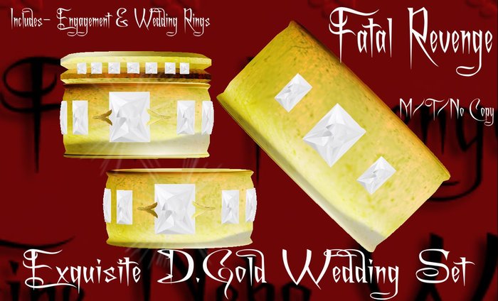 Fatal Revenge- Exquisite "Dark Gold" Wedding Set