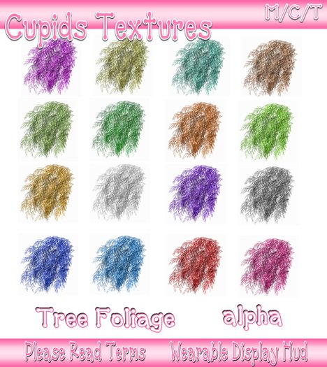 *CUPIDS* 16 TREE FOLIAGE Textures
