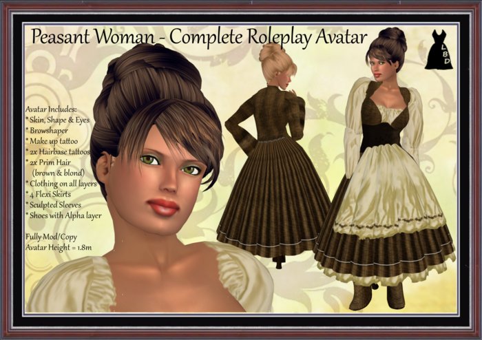 *LBD* Peasant Woman Complete Roleplay Avatar (Mod/Copy) 