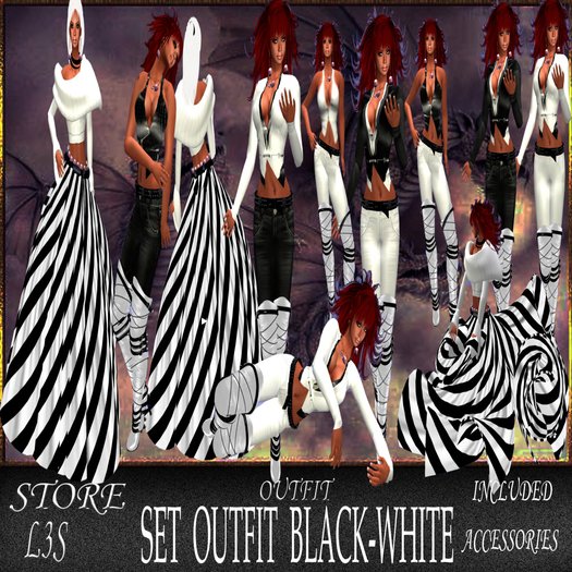 [ L3S ] SET OUTFIT IN BLACK-WHITE