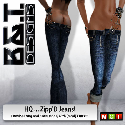 ][B&T][ .. Zipp'D Jeans - Blue
