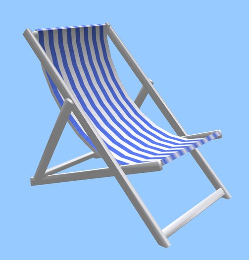 deck chair blue/white