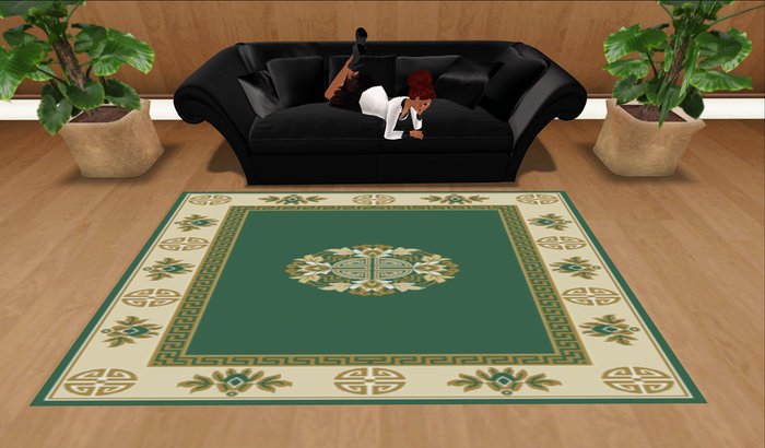 Chinese Ming Rug Teal