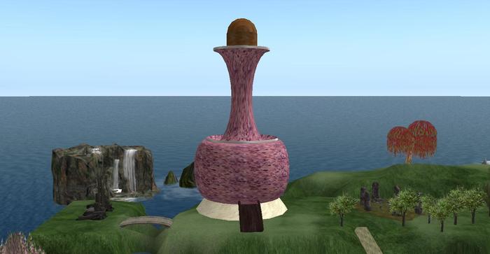 Genie Bottle Large (pink marble) Boxed by Markuk