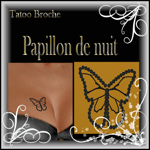 BROCHE TATOO PAPILLON DE NUIT