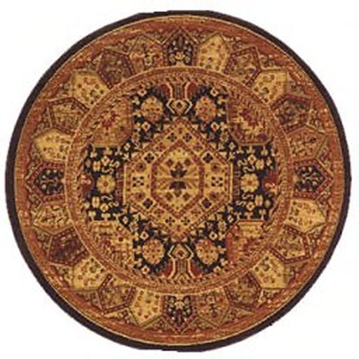AFantasy Ebony Persian Circular Rug