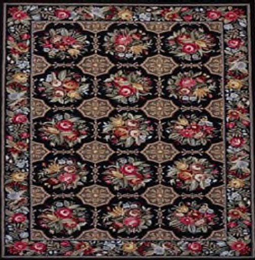 AFantasy Boxed Florals Area Rug