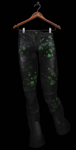PEER Leather Shamrock Splatter pants