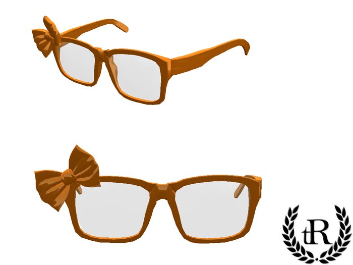 The Rove - orange glasses with a bow
