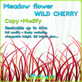 1 prim sculpted Grass Field WILD CHERRY - copy, full modify, resizable up to 64m
