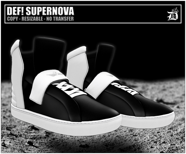 DEF! Unisex Sneakers / Supernova /Black & White I